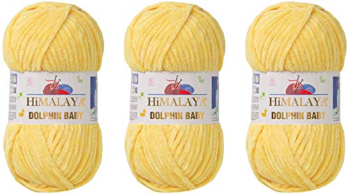 3 Knäuel Himalaya Dolphin Baby Garn 390 Yards 3x100g Super Bulky Baby Decke Garn (80313) von Himalaya Yarns