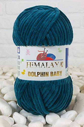 Himalaya Delphin Baby Garn, 100% MicroPolyester, 2 Knäuel, 260 Meter, 2 x 100 g, Super Bulky :6 Baby Chenille Garn (80348) von Himalaya Yarns