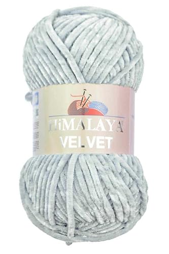 Himalaya Velvet, 2 Stränge/Knäuel, 100% Polyester, zum Stricken, Häkeln, Chenille-Strickgarn, flauschiges Garn, Kleidung, Babydecken, jeder Strang/Knäuel 100 g, 120 m, (90051) von Himalaya velvet