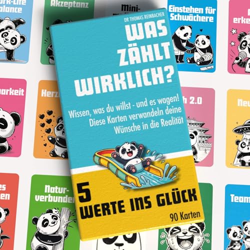 Himmelblau 5 Werte ins Glück – 90 Werte Karten für das, was wirklich zählt im Leben. Die Achtsamkeitskarten und Coaching Karten zur Persönlichkeitsentwicklung von Thomas Reinbacher von Himmelblau