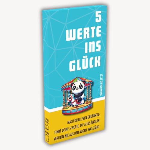 Himmelblau 5 Werte ins Glück – 90 Werte Karten für das, was wirklich zählt im Leben. Die Achtsamkeitskarten und Coaching Karten zur Persönlichkeitsentwicklung von Thomas Reinbacher von Himmelblau