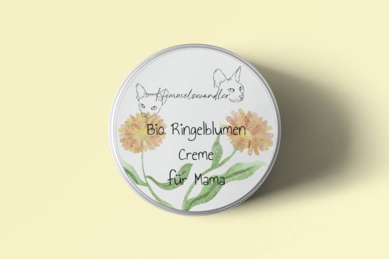 Personalisierte Bio Ringelblumencreme, Handgemachte Pflege von Himmelswandler