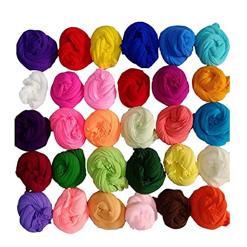 Hinleise Nylon-Blumenstrümpfe, Bastelmaterial, Netzstoff für Blumenpuppen, Kleidung, Zubehör, zufällige Farbe, 30 Stück von Hinleise