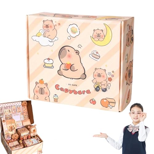 Hintyne Capybara-Schulbedarf Capybara-Schreibwarenset mit Federmäppchen Notizbuch Notizblock Aufkleber Brosche Radiergummi Lineal Kleiner Puppe Bleistiftspitzer und mehr Hintyne Capybara-Schulbedarf Capybara-Schreibwarenset mit Federmäppchen Notizbuch Notizblock Aufkleber Brosche Radiergummi Lineal Kleiner Puppe Bleistiftspitzer und mehr von Hintyne