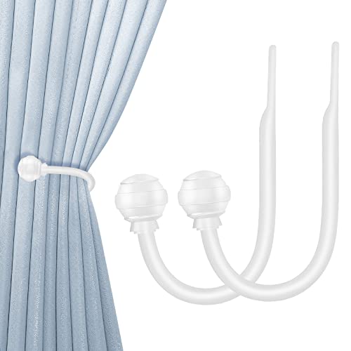 Hion Vorhang Raffhalter Weiß 2 Stück, Vorhang-Halterungen Wandmontierte Vorhanghaken-Halterungen für Vorhänge Hion Vorhang Raffhalter Weiß 2 Stück, Vorhang-Halterungen Wandmontierte Vorhanghaken-Halterungen für Vorhänge von Hion