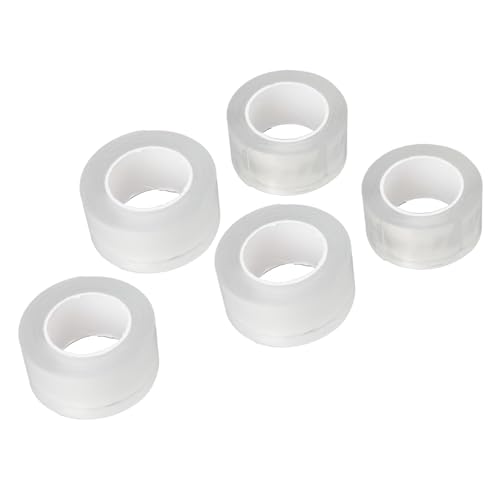 Hiraith 5 Roll Doppelseitig Klebeband Transparent Nicht Schlechter Elastisches Klebeband für Handwerk 3 Cm Breit von Hiraith