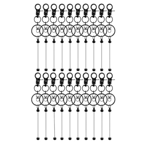 Histos 20 x Perlenschlüsselanhänger, zum Selbermachen, blanko, für Perlen, Schlüsselanhänger-Set von Histos