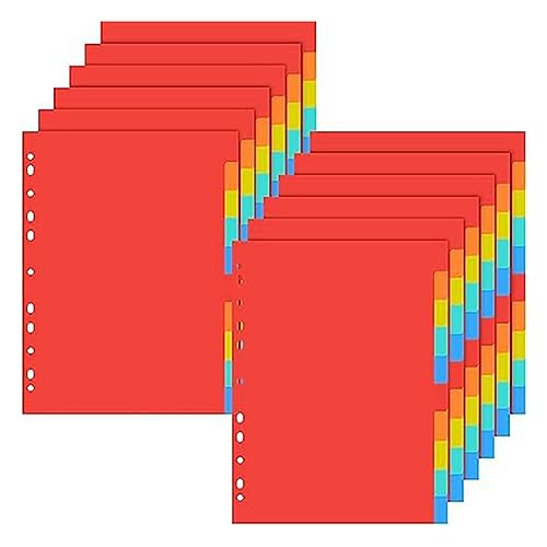 Histos 3 Ringbuch-Trennblätter mit Registern im Letter-Format, Notizbuch-Trennblätter für Schulfächer von Histos