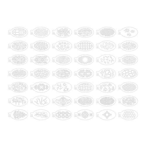 Histos 42 Stück Gesichtsbemalungs-Schablonen, 7,6 X 14 Cm, Körper-Gesichtsbemalungs-Schablonen, Wiederverwendbar, Blumen, Meerjungfrauenschuppen, Leopardenrisse von Histos