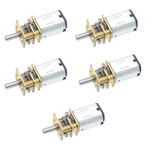 Histos 5 x GA12-N20 Mini-Metallgetriebemotor, DC 3 V, Getriebemotoren, 15 U/min von Histos