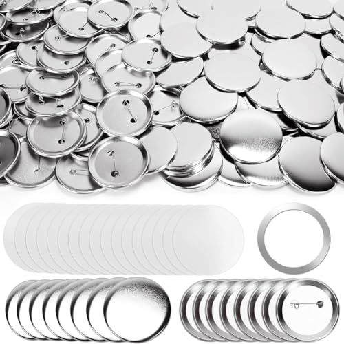 Histos 80 Sets 58 mm Metallknopfteile, Ersatzteile, Zubehör für Knopfmaschine, Rundstifthersteller, Abzeichen, blanko, Knopfstifte, Großpackung von Histos