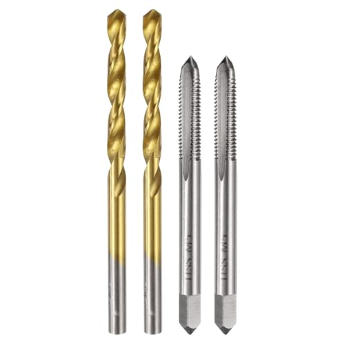 Histos Bohrer-Set, M5 x 0,8 gerade Nutgewindebohrer und 4,2 mm Spiralbohrer, titanbeschichtet, HSS6542 Gewindewerkzeuge von Histos