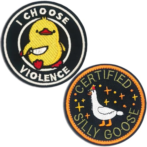 Aufnäher mit Aufschrift "I Choose Violence", 2 Stück, lustige, taktische Moral-Patches mit Haken und Schlaufe, bestickter Militäraufnäher für Rucksäcke, Westen, Jacken, Lunch-Taschen, Hüte, von Hitluste