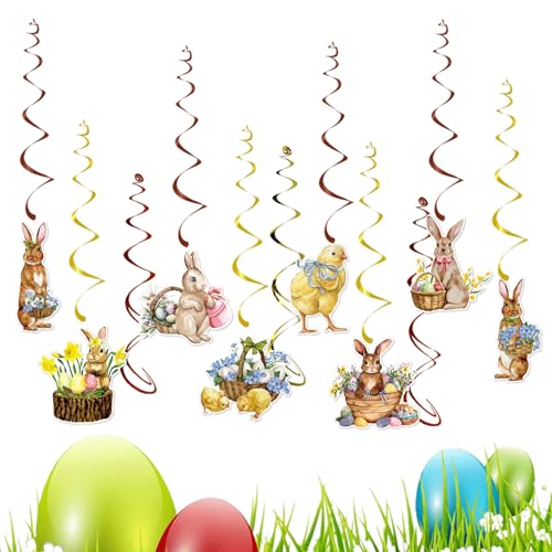 Hitrod Osterbanner-Flagge, Frohe Ostern-Banner, Frohe Ostern Back Drop Bunny Chick Flag, Wiederverwendbare Frühlings-Ostern-Banner-Dekoration, Partydekoration, Banner, Stand-Requisiten von Hitrod