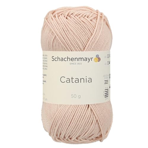 1 Knäuel / Packung Schachenmayr (SMC) Catania Originals Garn, je Knäuel 50 g, 100 % merzerisierte Baumwolle für Strick- und Häkelgarn, Sportgewicht, 263 - Soft Apricot von Hiveroots