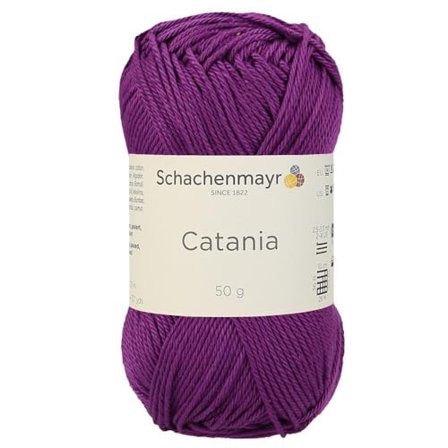 1 Knäuel / Packung Schachenmayr (SMC) Catania Originals Garn, je Knäuel 50 g, 100 % merzerisierte Baumwolle für Strick- und Häkelgarn, Sportgewicht, 282 - Phlox von Hiveroots