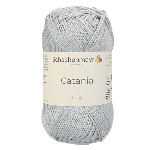 1 Knäuel / Packung Schachenmayr (SMC) Catania Originals Garn, je Knäuel 50 g, 100 % merzerisierte Baumwolle für Strick- und Häkelgarn, Sportgewicht, 434 - Nebel von Hiveroots