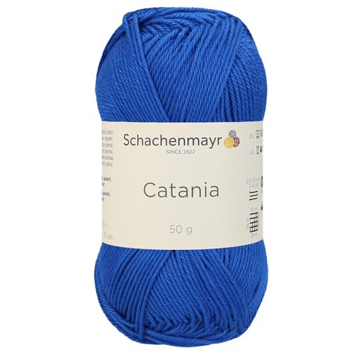 1 Knäuel / Packung Schachenmayr (SMC) Catania Originals Garn, je Knäuel 50 g, 100 % merzerisierte Baumwolle zum Stricken und Häkeln, Sportgewicht, 201 - Royal von Hiveroots