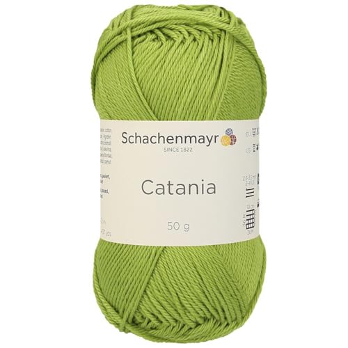 1 Knäuel / Packung Schachenmayr (SMC) Catania Originals Garn, je Knäuel 50 g, 100 % merzerisierte Baumwolle zum Stricken und Häkeln, Sportgewicht, 205 - Apple von Hiveroots