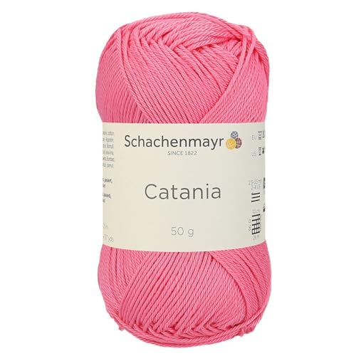 1 Knäuel / Packung Schachenmayr (SMC) Catania Originals Garn, je Knäuel 50 g, 100 % merzerisierte Baumwolle zum Stricken und Häkeln, Sportgewicht, 225 - Rosa von Hiveroots