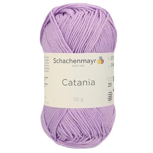 1 Knäuel / Packung Schachenmayr (SMC) Catania Originals Garn, je Knäuel 50 g, 100 % merzerisierte Baumwolle zum Stricken und Häkeln, Sportgewicht, 226 - Flieder von Hiveroots