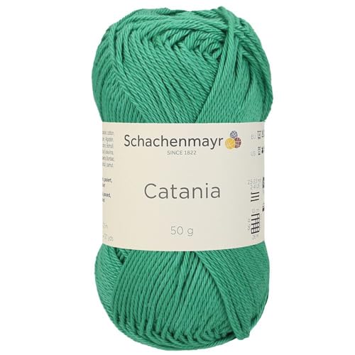 1 Knäuel / Packung Schachenmayr (SMC) Catania Originals Garn, je Knäuel 50 g, 100 % merzerisierte Baumwolle zum Stricken und Häkeln, Sportgewicht, 241 - Golfgrün von Hiveroots