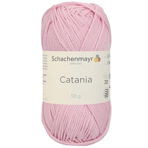 1 Knäuel / Packung Schachenmayr (SMC) Catania Originals Garn, je Knäuel 50 g, 100 % merzerisierte Baumwolle zum Stricken und Häkeln, Sportgewicht, 246 - Rosa von Hiveroots