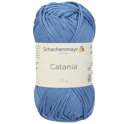 1 Knäuel / Packung Schachenmayr (SMC) Catania Originals Garn, je Knäuel 50 g, 100 % merzerisierte Baumwolle zum Stricken und Häkeln, Sportgewicht, 247 - Wolke von Hiveroots