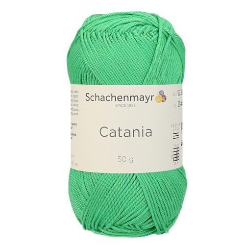 1 Knäuel / Packung Schachenmayr (SMC) Catania Originals Garn, je Knäuel 50 g, 100 % merzerisierte Baumwolle zum Stricken und Häkeln, Sportgewicht, 389 - Maigrün von Hiveroots