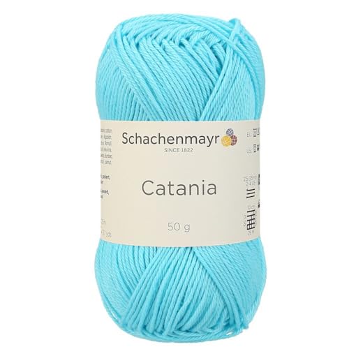 1 Knäuel / Packung Schachenmayr (SMC) Catania Originals Garn, je Knäuel 50 g, 100 % merzerisierte Baumwolle zum Stricken und Häkeln, Sportgewicht, 397 - Türkis von Hiveroots