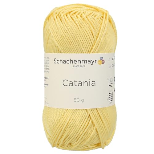 1 Knäuel / Packung Schachenmayr (SMC) Catania Originals Garn, je Knäuel 50 g, 100 % merzerisierte Baumwolle zum Stricken und Häkeln, Sportgewicht, 403 - Vanille von Hiveroots