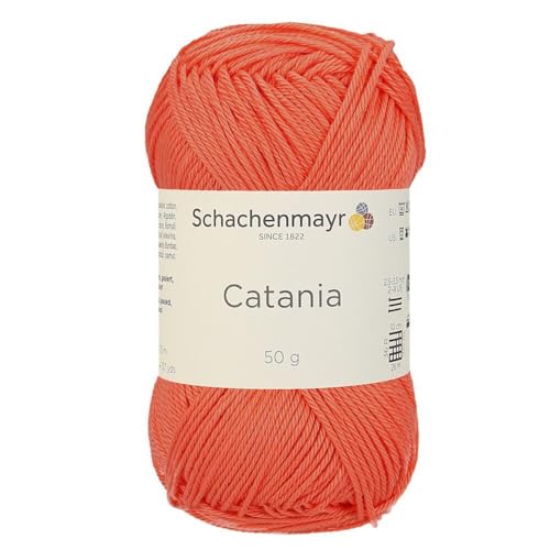 1 Knäuel / Packung Schachenmayr (SMC) Catania Originals Garn, je Knäuel 50 g, 100 % merzerisierte Baumwolle zum Stricken und Häkeln, Sportgewicht, 410 - Koralle von Hiveroots