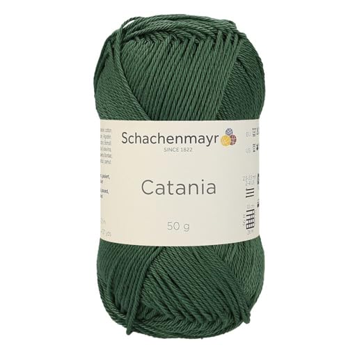 1 Knäuel / Packung Schachenmayr (SMC) Catania Originals Garn, je Knäuel 50 g, 100 % merzerisierte Baumwolle zum Stricken und Häkeln, Sportgewicht, 419 - Tanne von Hiveroots