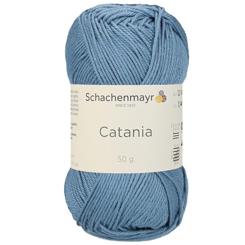 1 Knäuel / Packung Schachenmayr (SMC) Catania Originals Garn, je Knäuel 50 g, 100 % merzerisierte Baumwolle zum Stricken und Häkeln, Sportgewicht, 421 - Denim von Hiveroots