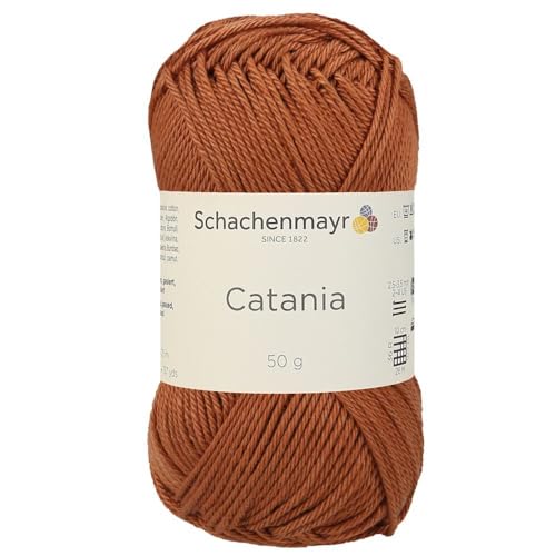 1 Knäuel / Packung Schachenmayr (SMC) Catania Originals Garn, je Knäuel 50 g, 100 % merzerisierte Baumwolle zum Stricken und Häkeln, Sportgewicht, 426 - Fuchs von Hiveroots