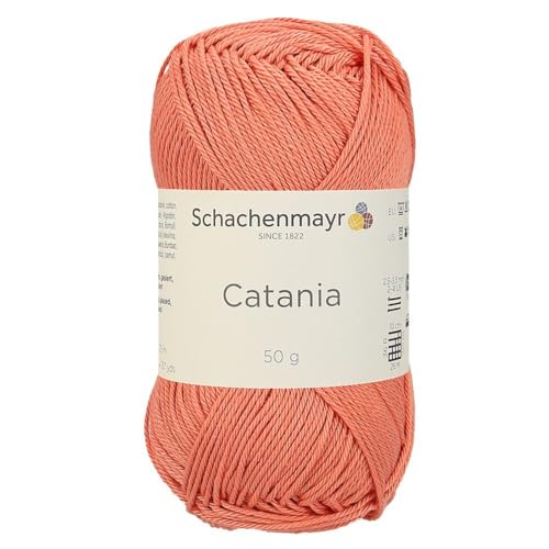 1 Knäuel / Packung Schachenmayr (SMC) Catania Originals Garn, je Knäuel 50 g, 100 % merzerisierte Baumwolle zum Stricken und Häkeln, Sportgewicht, 427 - Scampi von Hiveroots