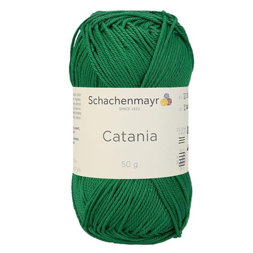 1 Knäuel / Packung Schachenmayr (SMC) Catania Originals Garn, je Knäuel 50 g, 100 % merzerisierte Baumwolle zum Stricken und Häkeln, Sportgewicht, 430 - Smaragd von Hiveroots