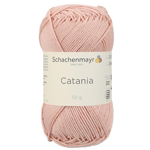 1 Knäuel / Packung Schachenmayr (SMC) Catania Originals Garn, je Knäuel 50 g, 100 % merzerisierte Baumwolle zum Stricken und Häkeln, Sportgewicht, 433 - Roségold von Hiveroots