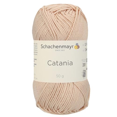 1 Knäuel / Packung Schachenmayr (SMC) Catania Originals Garn, je Knäuel 50 g, 100 % merzerisierte Baumwolle zum Stricken und Häkeln, Sportgewicht, 436 - Elfenbein von Hiveroots