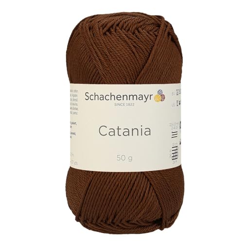 1 Knäuel / Packung Schachenmayr (SMC) Catania Originals Garn, jedes Knäuel 50 g / 125 m, 100 % merzerisierte Baumwolle zum Stricken und Häkelgarn, Sportgewicht, 157 - Kastanie von Hiveroots