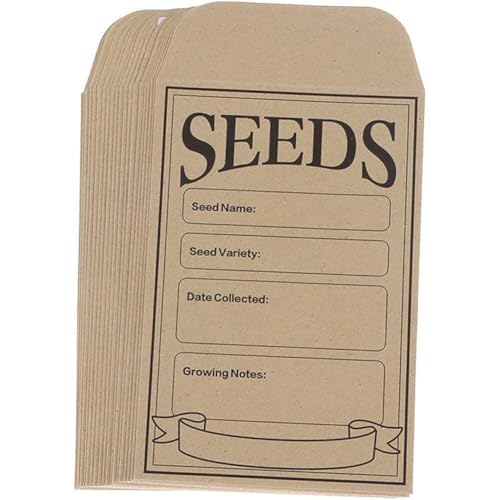 Samenumschläge, 50 Stück, Wiederverschließbare Papier-samenpakete, Briefumschläge, Beschreibbare, Samensparende Umschläge Zur Aufbewahrung Von Gemüse- Und Blumensamen von HiyyFloy
