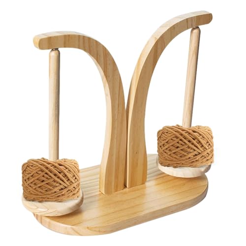 Garnhalter-Spinner, magnetische Garnspenderhalter, doppelte Garnspindel, rotierendes Holz-Nähwerkzeug, 11,3 x 6,2 x 10,8 Zoll, einfach zu bedienen, tragbar zum Stricken von Hjatirace