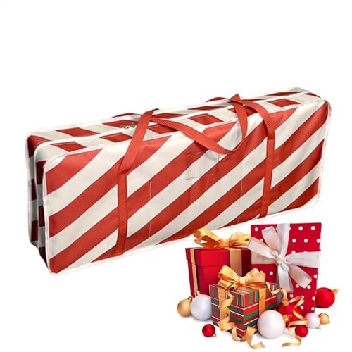 Hjatirace Verstellbare Wickeltüten, Weihnachtsgeschenkpapier-Aufbewahrung, Geschenkverpackung, Urlaub, Papier-Aufbewahrungsbehälter, Geschenkpapier-Organizer-Taschen, einfach zu bedienen, tragbar für von Hjatirace