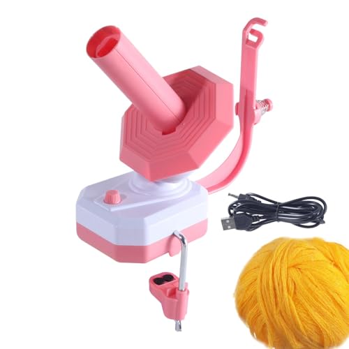 Kugelwickler Garn, Elektrische String Ball Maschine, Automatischer Wickler Häkeln, Garn Wolle String Winder Nähen, Verstellbarer Weben Ball Wickler, Einfach zu bedienen, Häkeln Stricken Nähen von Hjatirace