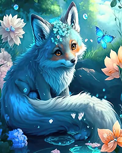 Hjjdiyes Diamond Painting Erwachsene Tiere Fuchs - 5D Diamond Painting XXL 40X50CM - Aapxi Diamond Painting Fuchs Kinder Mädchen - Diamond Painting Groß Tiere(40x50cm) von Hjjdiyes