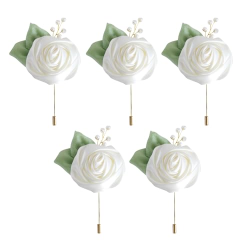 Hkfgdjdl Ansteckblume für das Handgelenk, elegante Rosen-Ansteckblume und Ansteckblume aus Seide, einzigartige Ansteckblume für westliche Stile und Hochzeiten von Hkfgdjdl