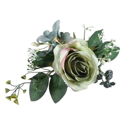 Hkfgdjdl Vorhang-Clip, Rosen-Vorhang-Raffhalter, 4 Stück, elegante künstliche Blumen-Designs, Fenstervorhänge, Schnalle, für Heimdekorationen von Hkfgdjdl