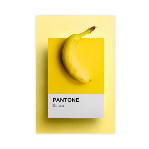 Hndeial Pantone Bananenkunst, Leinwand-Poster, Wandkunst, Dekordruck, Gemälde für Wohnzimmer, Schlafzimmer, Dekoration, ungerahmt, 30 x 45 cm von Hndeial