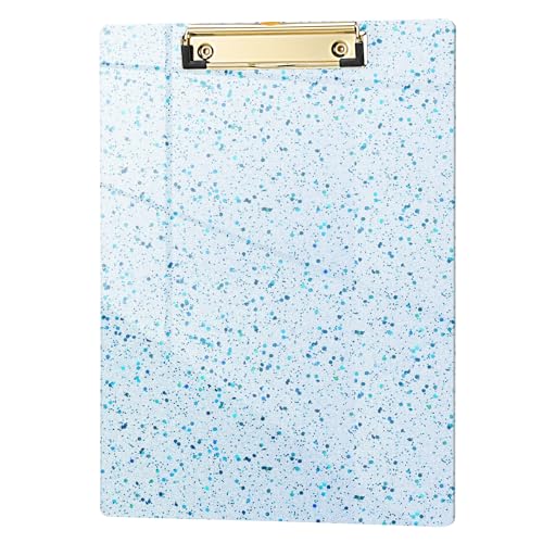 Hnogri Kunststoff Acryl Glitter Klemmbrett, 8,5x11" Standard Brief A4 Größe Klemmbretter für Klassenzimmer, Taecher, Frauen.Cute Konfetti Klemmbrett, Bürobedarf, Schulbedarf. von Hnogri