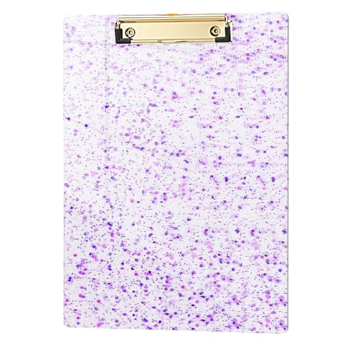 Hnogri Kunststoff Acryl Glitter Klemmbrett, 8,5x11" Standard Brief A4 Größe Klemmbretter für Klassenzimmer, Taecher, Frauen.Cute Konfetti Klemmbrett, Bürobedarf, Schulbedarf. von Hnogri